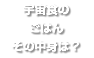 宇宙食の ごはん その中身は？