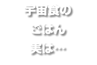 宇宙食の ごはん 実は…